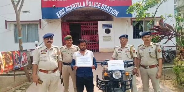 আগরতলায় চুরি যাওয়া বাইক উদ্ধার, গ্রেফতার যুবক