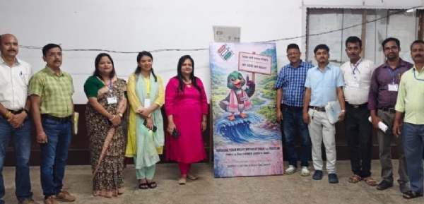 ভোটার সচেতনতায় হাইলাকান্দিতে উদ্বোধন মাসকট ঢলু