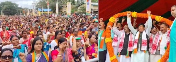 গোলকগঞ্জে বিজয় সংকল্প সভার একাংশ