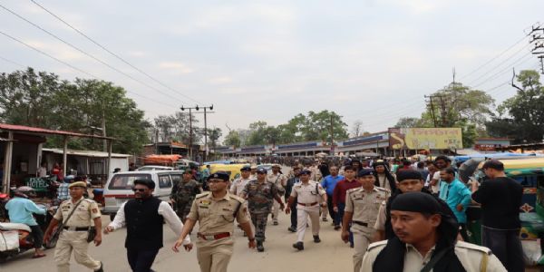 টিটিএএডিসি নির্বাচনকে সামনে রেখে সাব্রুমে ফ্ল্যাগ মার্চ