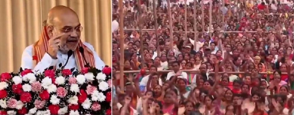 নলবাড়িতে নির্বাচনী সমাবেশে অমিত শাহ