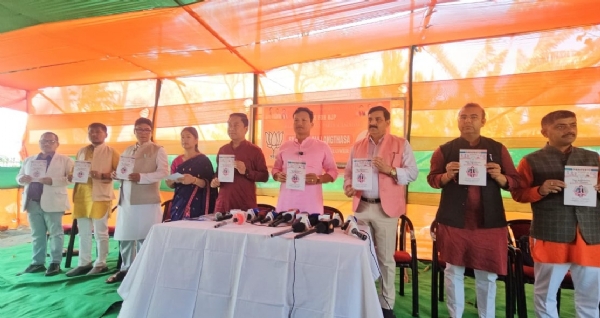 ডিমা হাসাও জেলা বিজেপির নিৰ্বাচনী ইস্তাহার প্ৰকাশ