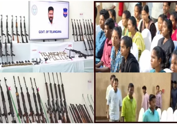 তেলেঙ্গানায় ১৩০ জন মাওবাদীর আত্মসমর্পণ, উপস্থিত ছিলেন তেলেঙ্গানার মুখ্যমন্ত্রী রেভান্থ রেড্ডি