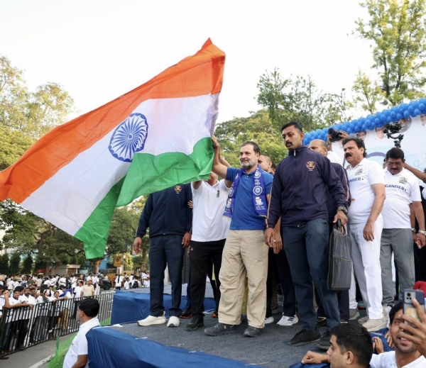 সংবিধান রক্ষাই কংগ্রেসের লক্ষ্য, ড. বি.আর. আম্বেদকরকে স্মরণ করে ম্যারাথন শুরু করলেন রাহুল গান্ধী