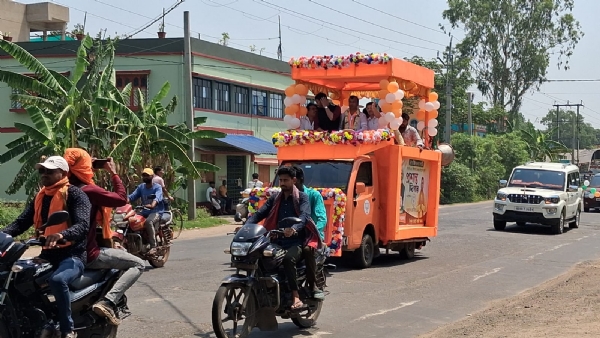 কামারপুকুরে বাইক রেলি প্রচার বিজেপির