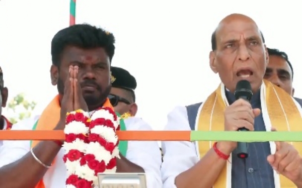 তেনকাসিতে ভোটের প্রচারে ডিএমকে-র তীব্র সমালোচনা রাজনাথের