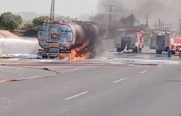 আজমেরে একটি ট্যাঙ্কারে ভয়াবহ অগ্নিকান্ড