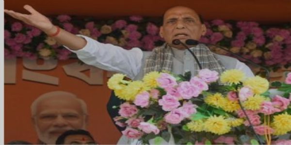 বিজেপি ক্ষমতায় এলে বাংলায় গুন্ডারাজ শেষ হবে, সাইথিয়ার সভা থেকে তোপ রাজনাথ সিংয়ের