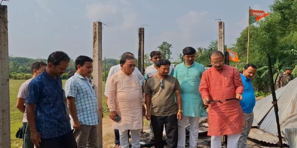 নির্বাচনোত্তর সন্ত্রাস কবলিত সাব্রুমে দলের কর্মীদের পাশে বিজেপি প্রদেশ সভাপতি রাজীব