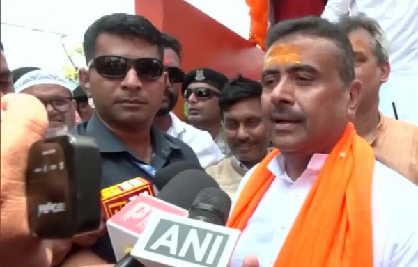 রাকেশের সমর্থনে কলকাতা বন্দরে শুভেন্দুর রোড শো ও নির্বাচনী প্রচার