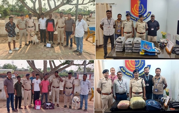 আরপিএফ-এর অভিযানে গাঁজা সহ গ্রেফতারকৃতরা