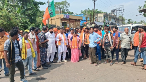 গোঘাট বিজেপির থানা ঘেরাও