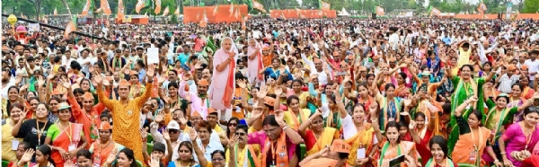 অসমের বরপেটায় নির্বাচনী সমাবেশে জনসমুদ্ৰ