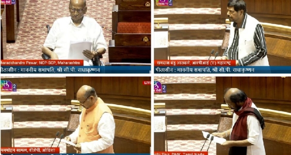 শরদ-সহ অন্যান্য সাংসদরা নিলেন শপথ, অভিনন্দন রিজিজুর শরদ-সহ অন্যান্য সাংসদরা নিলেন শপথ, অভিনন্দন রিজিজুর