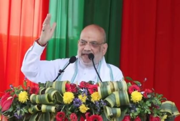 শ্রীভূমির পাথারকান্দিতে নির্বাচনী সমাবেশে অমিত শাহ