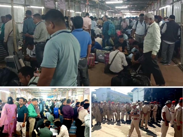 হাফলঙে ভোট-সামগ্রী সংগ্রহ করছেন ভোটকর্মীরা