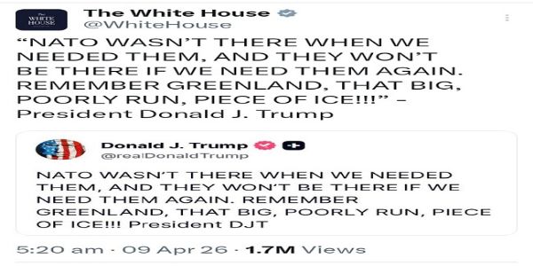 গ্রিনল্যান্ড ইস্যুতে নতুন চাপ, ন্যাটোকে হুঁশিয়ারি ট্রাম্পের