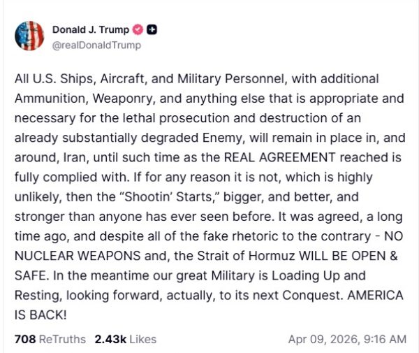 ডোনাল্ড ট্রাম্প ট্রুথ সোশ্যালে