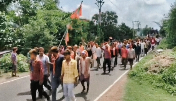 গোঘাটের শ্যামবাজারে বিজেপির বিজয় উৎসব