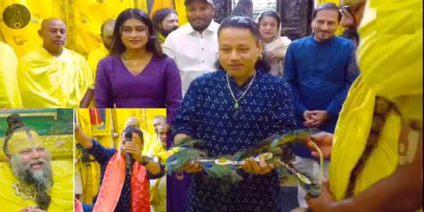 বৃন্দাবনে প্রেমানন্দ মহারাজের আশ্রমে ক্যালাশ খেরের ভক্তিমূলক পরিবেশনা, গাইলেন ‘বম লহরি’