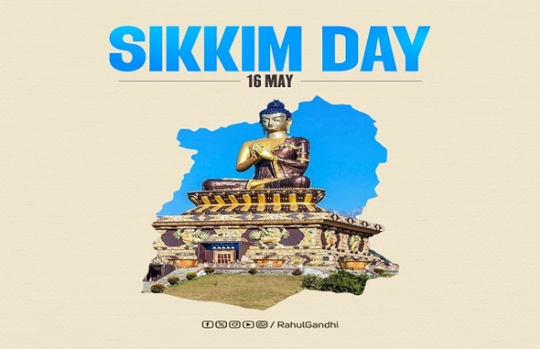 সিকিমের রাজ্য প্রতিষ্ঠা দিবসে শুভেচ্ছা রাহুল গান্ধীর