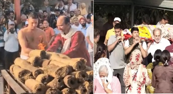 ত্বিশা শর্মা মৃত্যু মামলা : ১২ দিন পর শেষকৃত্য, মুখাগ্নি দিলেন ভাই মেজর হর্ষিত