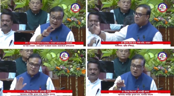 বিধানসভায় ইউসসি-র ব্যাখ্যা করছেন মুখ্যমন্ত্রী হিমন্তবিশ্ব শর্মা