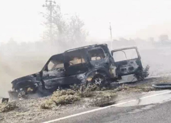 চলন্ত গাড়িতে আগুন, রাজস্থানে ঝলসে মৃত্যু চার জনের
