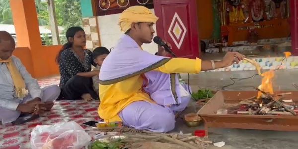 পাথারকান্দির বিজেপি-প্রার্থী কৃষ্ণেন্দুর বিজয় কামনায় সাতদিনব্যাপী গীতাপাঠ ও যজ্ঞের সমাপ্তি