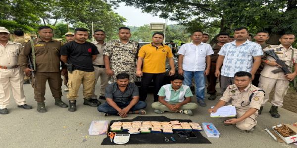 কাছাড়ের দিগরখালে উদ্ধার প্রায় ১.৫ কোটি টাকার হেরোইন, গ্রেফতার দুই