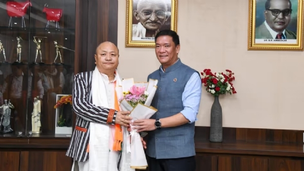 রাজ্যসভায় নির্বাচিত তাই তাগাককে সংবৰ্ধনা মুখ্যমন্ত্ৰী পেমা খান্ডুর