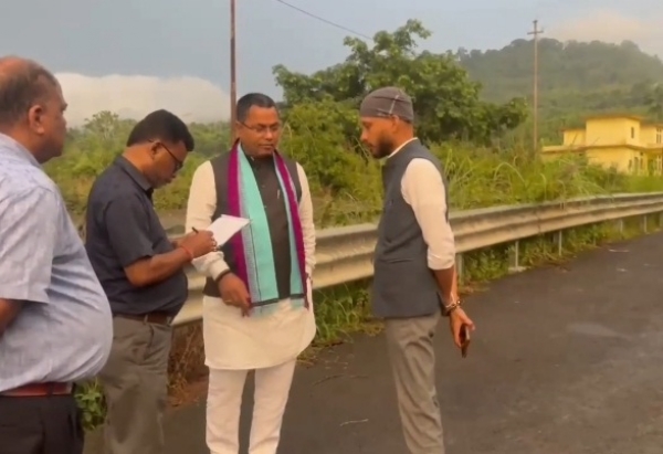 ক্ষতিগ্রস্ত হাফলং–লামডিং মহাসড়কের অগ্রগতি পর্যালোচনা মন্ত্রী কৃষ্ণেন্দু পালের