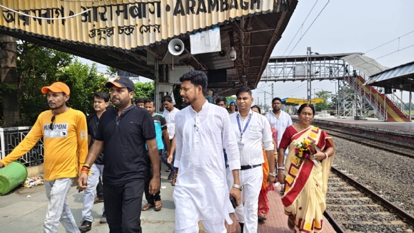 রেলস্টেশন পরিদর্শনে হেমন্ত বাগ
