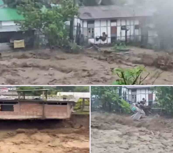 হড়কা বানের কবলে অরুণাচল প্রদেশের কেয়ি পানিয়র জেলা