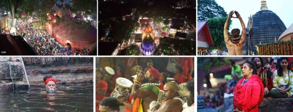 মহাঅম্বুবাচি মহাযোগে লক্ষ লক্ষ ভক্ত-সাধুসন্তের একাংশ