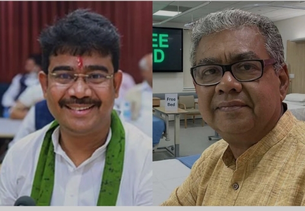 প্রাক্তন কাউন্সিলর জয়দেব নস্কর ও স্বাস্থ্যমন্ত্রী শারদ্বত মুখোপাধ্যায়