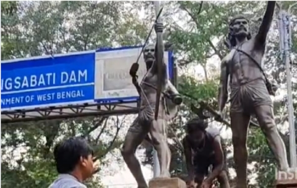 মুকুটমনিপুর থেকে সরল বিশ্ব বাংলা গ্লোব, বসল সিধুকানু মূর্তি
