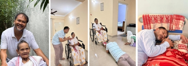 মা প্রিয়দার সঙ্গে অখিল গগৈয়ের কয়েকটি মুহূর্ত