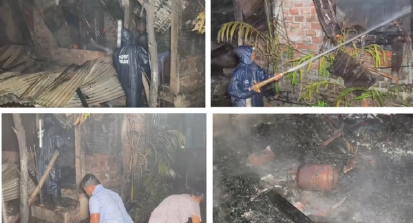 গুয়াহাটির জালুকবাড়ির জয়মতীনগরে সংঘটিত বিধ্বংসী অগ্নিকাণ্ড