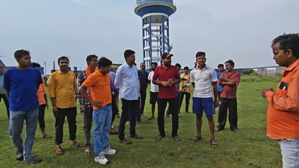 ড্রাম্পিং গাউন পরিদর্শনে বিধায়ক হেমন্ত বাগ