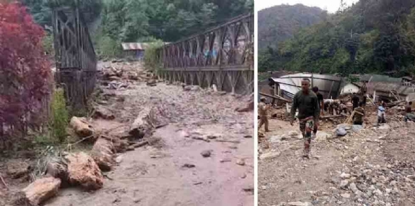 হড়পা বানে সেতু ভেসে যাওয়ায় বিচ্ছিন্ন অরুণাচলের আটটি গ্রাম