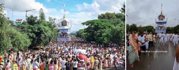 মণিপুরে রথযাত্রায় ভক্তদের ঢল