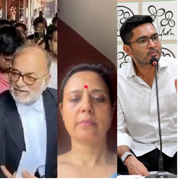 বিকাশ রঞ্জন ভট্টাচার্য,মহুয়া, অভিষেক বন্দ্যোপাধ্যায় (ফাইল ফটো)