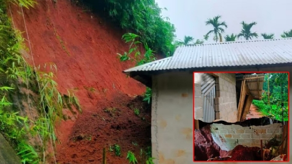 বাড়ির ওপর ভূমিধস বাড়ির ওপর ভূমিধস