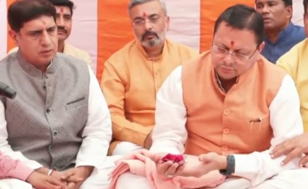 হরিদ্বার গঙ্গা করিডোর সংক্রান্ত বিভিন্ন প্রকল্পের শিলান্যাস ও ভুমিপুজো পুষ্কর ধামির