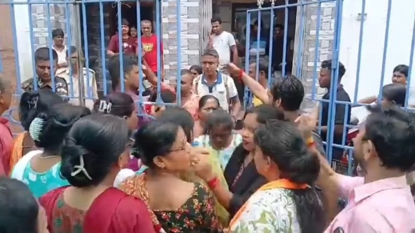 তারকেশ্বরে জন রোষ