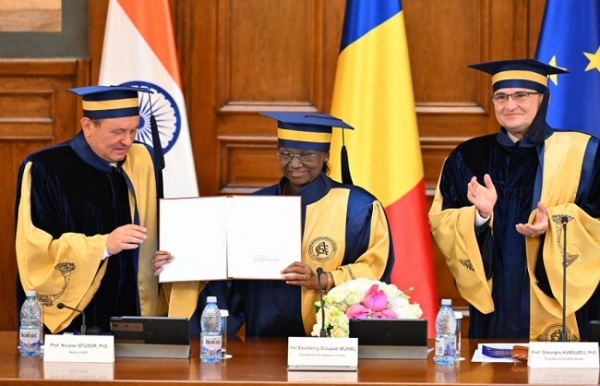 বুখারেস্টে ডক্টরেট উপাধিতে ভূষিত রাষ্ট্রপতি মুর্মু