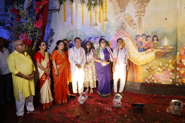 খুঁটি পুজো সম্পন্ন, থিম - অকাল বোধন খুঁটি পুজো সম্পন্ন, থিম - অকাল বোধন