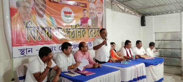 বিজেপির সাংগঠনিক বৈঠকের শমিক  ভট্টাচার্য