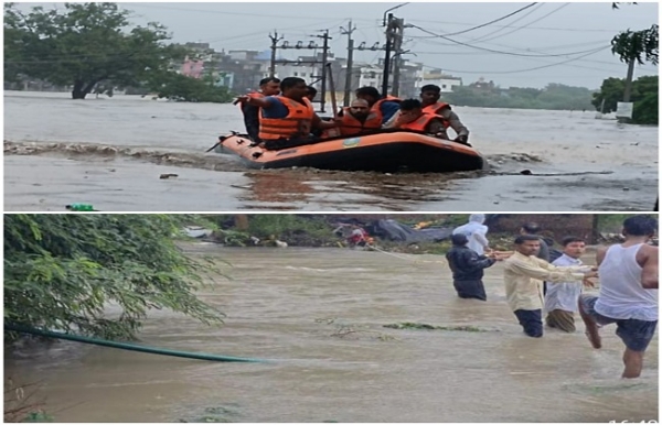 রাজগড়ে জলের তোড়ে তলিয়ে গেল গাড়ি